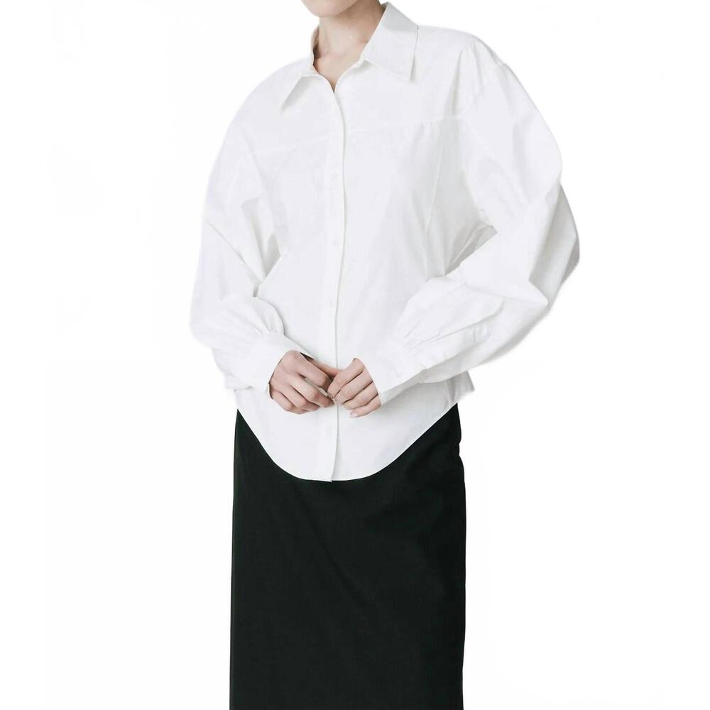 NEW RUE SOPHIE women's fontaine shirt in white